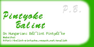 pintyoke balint business card